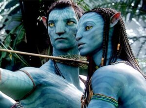 Sam Worthington and Zoe Saldana in 'Avatar' 