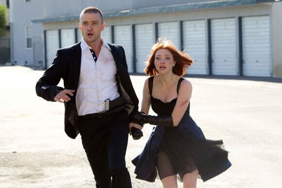 Justin Timberlake and Amanda Seyfried in In Time