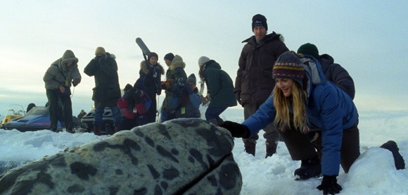 Tim Blake Nelson and Drew Barrymore in 'Big Miracle'