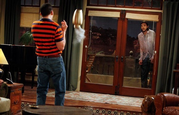 Jon Cryer and Ashton Kutcher in Two and a Half Men
