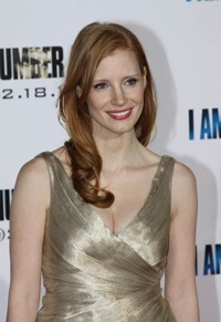 Jessica Chastain at the premiere of I Am Number Four