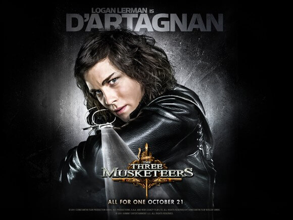 Logan Lerman as D'Artagnan in 'The Three Musketeers'
