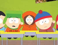South Park's Kyle, Kenny, and Stan