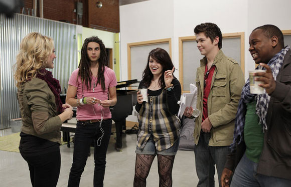 Nikki Anders, Samuel, Lindsay, Damian, and Alex on the August 21, 2011 episode of 'The Glee Project'