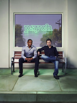 Dule Hill as Burton "Gus" Guster and James Roday as Shawn Spencer in 'Psych'