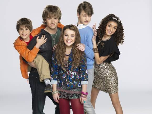 Jake Goodman, Nathan McLeod, Torri Webster, Michael Murphy and Madison Pettis (from left) from 'Life with Boys'