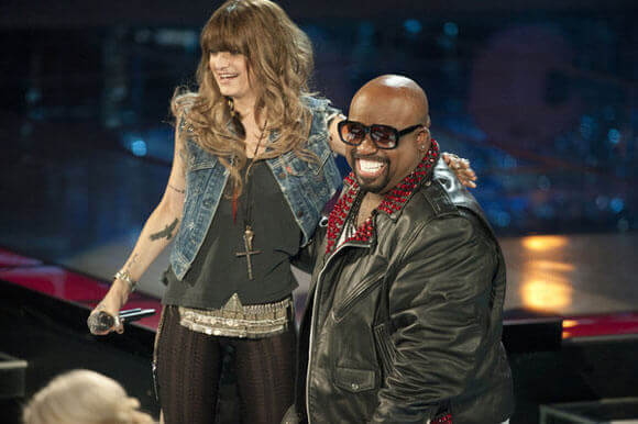 Juliet Simms and Cee Lo Green on 'The Voice' season 2 premiere