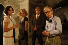 Woody Allen on the set of 'Midnight in Paris'