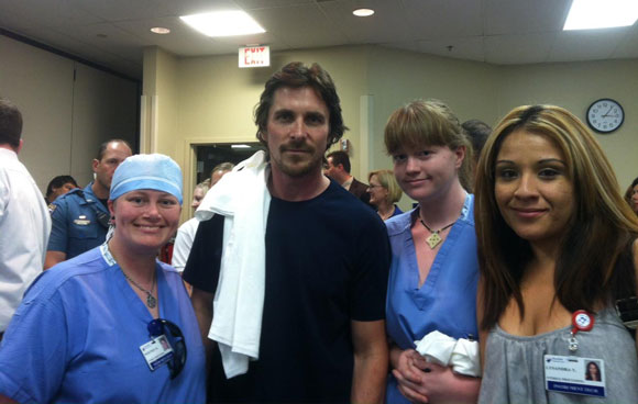 Christian Bale Visits Colorado Shooting Victims