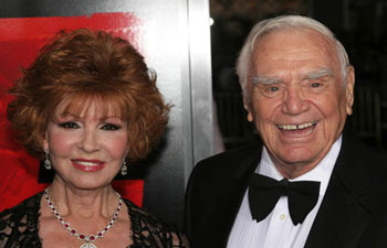 Tova and Ernest Borgnine at the premiere of Red