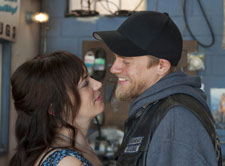 Maggie Siff and Charlie Hunnam in Sons of Anarchy