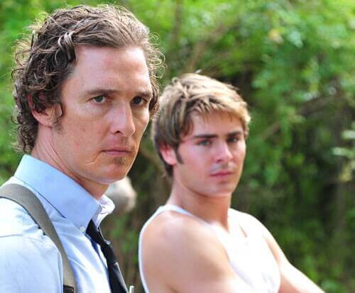 Matthew McConaughey and Zac Efron in The Paperboy