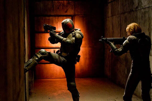 Karl Urban and Olivia Thirlby in 'Dredd 3D'