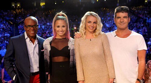 L.A. Reid, Demi Lovato, Britney Spears and Simon Cowell
