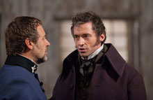 Russell Crowe and Hugh Jackman in Les Miserables