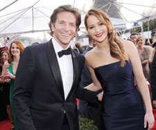 Bradley Cooper and Jennifer Lawrence at the 2013 SAG Awards