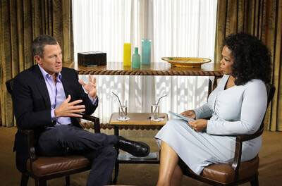 Oprah Winfrey with Lance Armstrong 