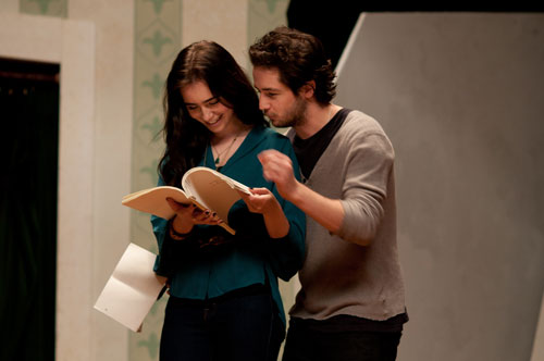 Lily Collins and Michael Angarano in The English Teacher
