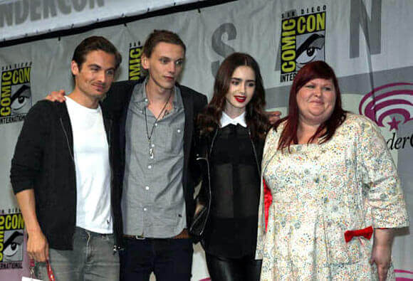 Kevin Zegers, Jamie Campbell Bower, Lily Collins and Cassandra Clare