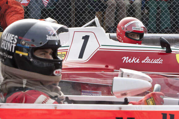Rush Racing Scene with Chris Hemsworth and Daniel Bruhl