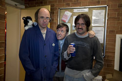 Karl Pilkington, Ricky Gervais and David Earl Derek Photo