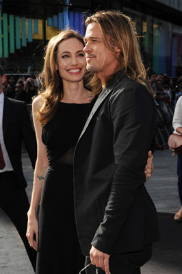 Angelina Jolie and Brad Pitt at the Global Premiere of 'World War Z'