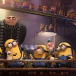 Gru (Steve Carell) and the Minions in a scene from 'Despicable Me 2'