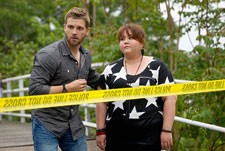 Mike Vogel and Jolene Purdy in 'Under the Dome'