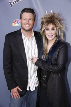 Blake Shelton and Cher at 'The Voice' season 4 finale