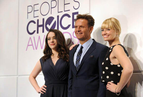 Kat Dennings, Mark Burnett, and Beth Behrs People's Choice Awards