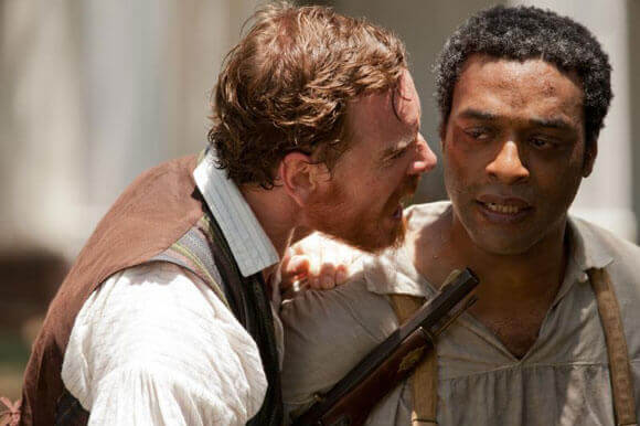 Michael Fassbender and Chiwetel Ejiofor in '12 Years a Slave'