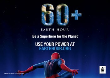 Earth Hour Spider-Man Superhero