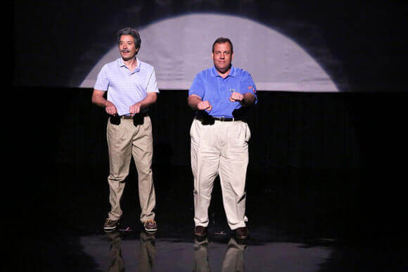 Jimmy Fallon and Chris Christie Evolution of Dad Dancing Skit