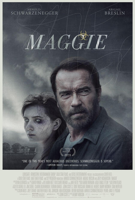 Maggie Poster with Abigail Breslin and Arnold Schwarzenegger