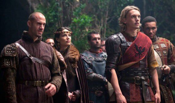 Joseph Fiennes and Jamie Campbell Bower in Camelot