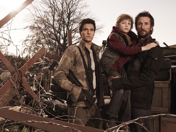Drew Roy, Maxim Knight and Noah Wyle in Falling Skies
