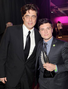 Benicio Del Toro and Josh Hutcherson at the 2012 GLAAD Awards in LA