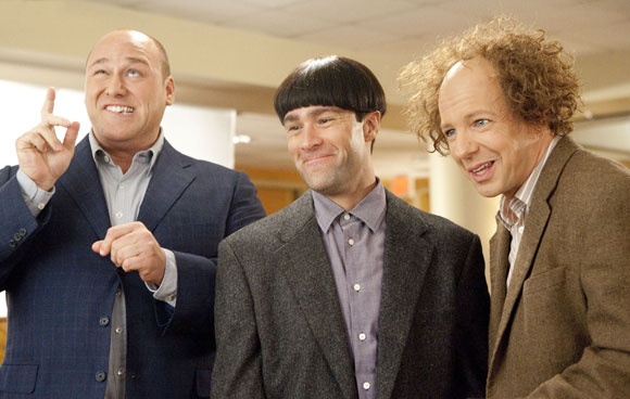 Will Sasso, Chris Diamantopoulos, and Sean Hayes in 'The Three Stooges'