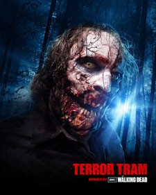 Terror Tram Invaded by The Walking Dead