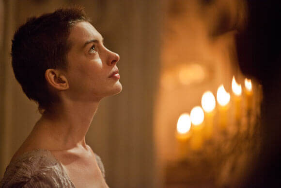 Anne Hathaway in a scene from Les Miserables