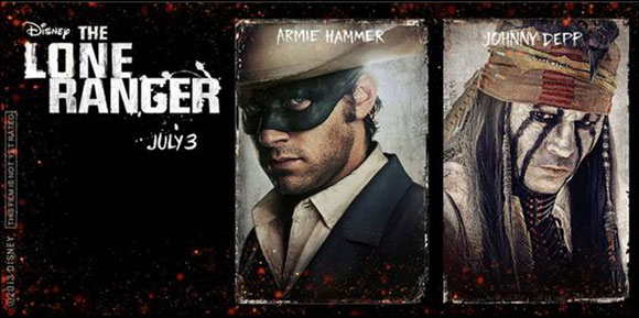Armie Hammer and Johnny Depp star in The Lone Ranger