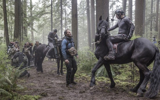Caesar on a Horse in Dawn of the Planet of the Apes