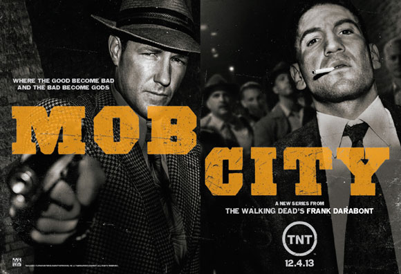 Mob City Season 1 Poster with Ed Burns and Jon Bernthal