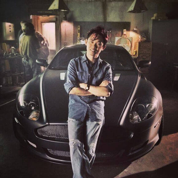 James Wan and the villain car from Fast and Furious 7