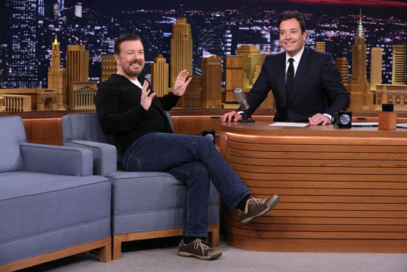 Ricky Gervais and Jimmy Fallon on 'The Tonight Show'  Random Words
