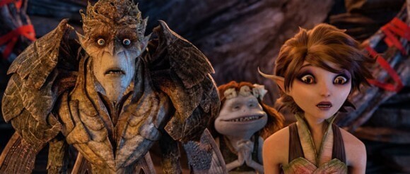Bog King (voice of Alan Cumming), Griselda (voice of Maya Rudolph) and Marianne (voice of Evan Rachel Wood) are part of a colorful cast of goblins, elves, fairies and imps in 'Strange Magic.' (Photo Courtesy of LucasFilm)