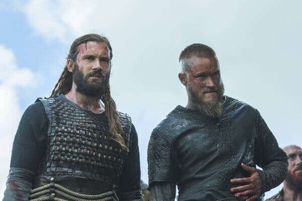 Clive Standen and Travis Fimmel in Vikings