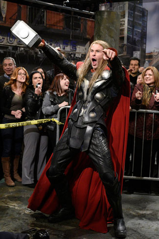Chris Hemsworth in Thor Costume on SNL