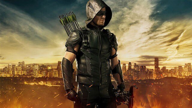Stephen Amell in the New Arrow Suit