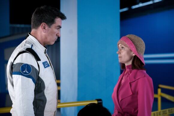 Rob Riggle and Carrie Preston